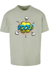 Merchcode T-Shirt Herren POOF Comic Heavy Oversized Tee Hellgrün/Grün/Grau/Dunkelgrün/Braun/Lila