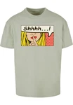 Merchcode T-Shirt Silent Sign Comic Heavy Oversized Tee Dunkelgrün/Hellgrau/Grün/Khaki/Hellgrün