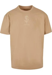 Merchcode T-Shirt Merchcode Herren Spring - Tulip Flower Heavy Oversized Tee Khaki/Beige/Braun
