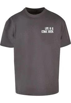Merchcode T-Shirt Herren Book Comic Heavy Oversized Tee Grau/Schwarz/Dunkelgrau