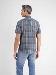 LERROS Kurzarmhemd für Herren (short sleeved, large checked) Blau/Grau/Hellblau
