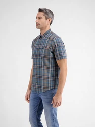 LERROS Kurzarmhemd für Herren (short sleeved, large checked) Blau/Grau/Hellblau