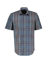 LERROS Kurzarmhemd für Herren (short sleeved, large checked) Blau/Grau/Hellblau