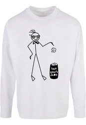 Merchcode Herren Last Year Oversized Longsleeve Weiß