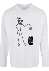 Merchcode Herren Last Year Oversized Longsleeve Weiß