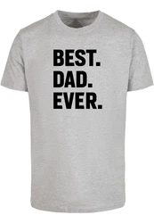 Merchcode T-Shirt Herren Fathers Day - Best Dad Ever Hellgrau/Grau/Silber/Dunkelgrau