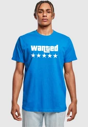 Merchcode Wanted T-Shirt Round Neck Blau/Hellblau