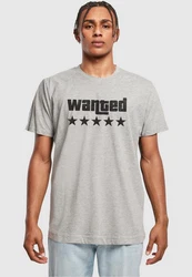 Merchcode Wanted T-Shirt Round Neck Dunkelgrau/Grau/Beige/Weiß