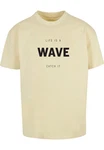 Merchcode T-Shirt Herren Summer Life is a Wave Heavy Oversize Tee Weiß/Khaki/Beige/Dunkelblau/Gelb