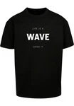 Merchcode T-Shirt Herren Summer Life is a Wave Heavy Oversize Tee Schwarz/Weiß/Dunkelblau