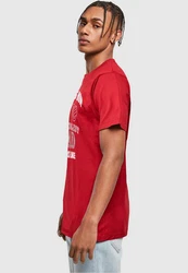 Merchcode Coolest Dad T-Shirt Round Neck Dunkelrot/Rot