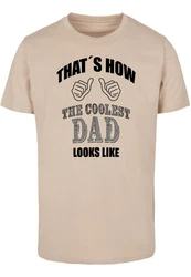 Merchcode Coolest Dad T-Shirt Round Neck Khaki/Beige/Braun/Gold