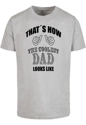 Merchcode Coolest Dad T-Shirt Round Neck Grau/Schwarz