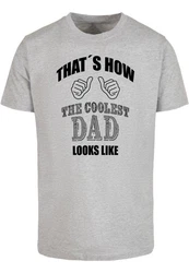 Merchcode Coolest Dad T-Shirt Round Neck Grau/Schwarz