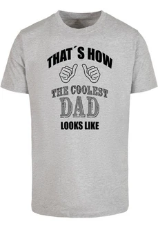Merchcode Coolest Dad T-Shirt Round Neck Grau/Schwarz