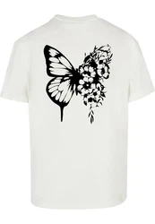 Merchcode T-Shirt Flowers Bloom Heavy Oversized Tee Hellblau/Rosa/Braun/Weiß