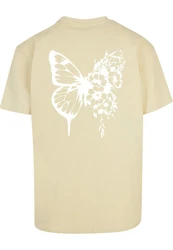 Merchcode T-Shirt Flowers Bloom Heavy Oversized Tee Beige/Khaki