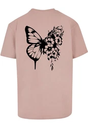 Merchcode T-Shirt Flowers Bloom Heavy Oversized Tee Rosa