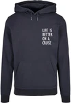 Merchcode Kapuzensweatshirt Life Is Better Basic Hoody Dunkelblau/Blau/Grau/Hellblau