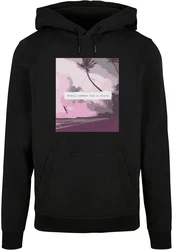 Merchcode Kapuzensweatshirt Summer Story Basic Hoody (1-tlg) Schwarz/Rosa