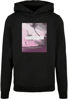 Merchcode Kapuzensweatshirt Summer Story Basic Hoody (1-tlg) Schwarz/Rosa