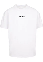 Merchcode T-Shirt Believe Front Heavy Oversized Tee Weiß/Hellblau/Dunkelblau/Schwarz/Gelb/Braun