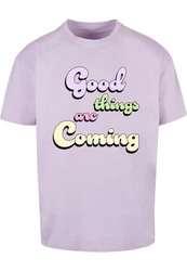 Merchcode T-Shirt Good Things Heavy Oversized Tee Lila
