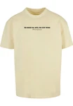 Merchcode T-Shirt Never Give Up Heavy Oversized Tee Khaki/Gelb/Beige