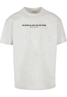 Merchcode T-Shirt Never Give Up Heavy Oversized Tee Grau/Hellgrau/Khaki
