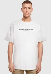 Merchcode T-Shirt Never Give Up Heavy Oversized Tee Weiß/Creme
