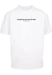 Merchcode T-Shirt Never Give Up Heavy Oversized Tee Weiß/Creme