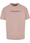 Merchcode T-Shirt Never Give Up Heavy Oversized Tee Rosa/Lila/Braun/Rot