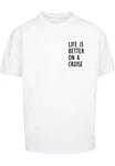 Merchcode T-Shirt Life Is Better Heavy Oversized Tee Weiß/Rosa/Dunkelblau/Hellblau/Dunkelgrau/Creme