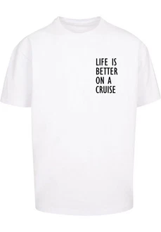 Merchcode T-Shirt Life Is Better Heavy Oversized Tee Weiß/Rosa/Dunkelblau/Hellblau/Dunkelgrau/Creme