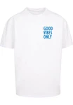 Merchcode T-Shirt Good Vibes Only Heavy Oversized Tee (1-tlg) Weiß/Creme/Grau/Hellblau