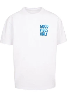 Merchcode T-Shirt Good Vibes Only Heavy Oversized Tee (1-tlg) Weiß/Creme/Grau/Hellblau