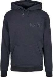Merchcode Kapuzensweatshirt Love Yourself Basic Hoody Dunkelblau/Blau/Dunkelgrau