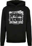 Merchcode Kapuzensweatshirt Spring And Chill Basic Hoody Schwarz/Grün