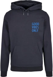 Merchcode Kapuzensweatshirt Good Vibes Only Basic Hoody (1-tlg) Dunkelblau/Blau