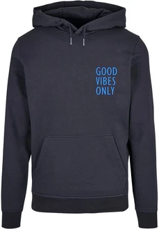 Merchcode Kapuzensweatshirt Good Vibes Only Basic Hoody (1-tlg) Dunkelblau/Blau Merchcode Kapuzensweatshirt Good Vibes Only Basic Hoody (1-tlg) Dunkelblau/Blau