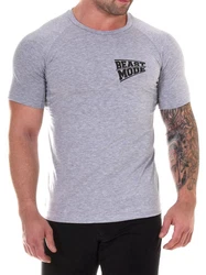 Psycho Urban Print-Shirt Set Basic Fitness T-Shirt im Doppelpack Hellblau/Beige/Grau/Weiß