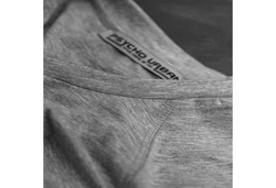 Psycho Urban Print-Shirt Set Basic Fitness T-Shirt im Doppelpack Hellgrau/Grau/Dunkelgrau