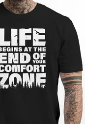 Neverless T-Shirt Life begins at the end of your Comfort Zone Grün/Schwarz