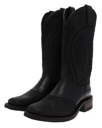 8048 RETRO Schwarz Cowboystiefel Rahmengenhte Herren Westernstiefel