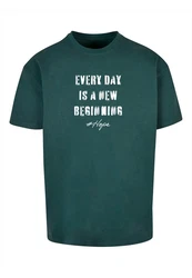 Merchcode T-Shirt Hope 2 Heavy Oversized Tee Dunkelgrün/Grün/Türkis