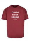 Merchcode T-Shirt Hope 2 Heavy Oversized Tee Dunkelrot/Bordeaux/Braun