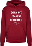 Merchcode Kapuzensweatshirt Hope 2 Basic Hoody Dunkelrot/Rosa/Rot