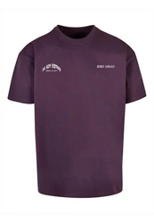 Merchcode T-Shirt Barely Awake Heavy Oversize Tee Lila/Dunkelblau/Dunkelrot/Fliederfarben