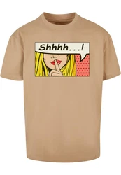 Merchcode T-Shirt Silent Sign Comic Heavy Oversized Tee Braun/Khaki/Beige/Gelb/Gold