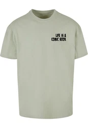 Merchcode T-Shirt Herren Book Comic Heavy Oversized Tee Khaki/Dunkelgrün
